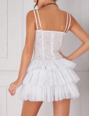 Rochie scurta SHEIN, alb