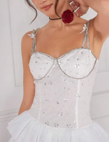 Rochie scurta SHEIN, alb