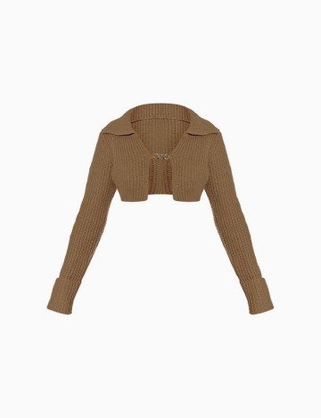Cardigan PRETTYLITTLETHING, maro