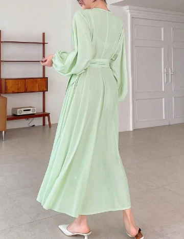 Rochie medie Dazy, verde deschis