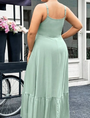 Rochie lunga SHEIN CURVE, verde