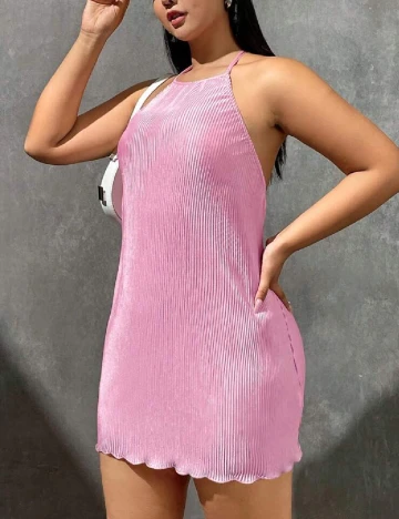 Rochie scurta SHEIN CURVE, roz