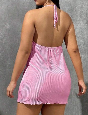 Rochie scurta SHEIN CURVE, roz