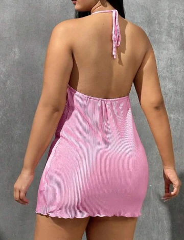 Rochie scurta SHEIN CURVE, roz