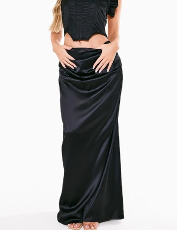 Fusta PrettyLittleThing, negru Negru