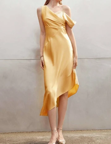 Rochie medie MOTF, galben
