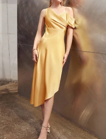 Rochie medie MOTF, galben