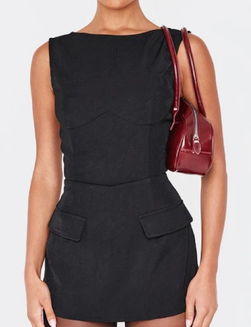 Salopeta PRETTYLITTLETHING, negru