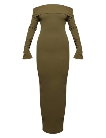 Rochie lunga PRETTYLITTLETHING, verde