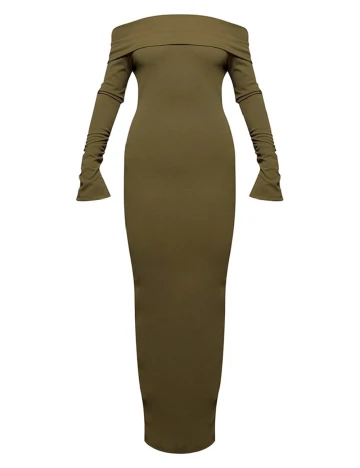 Rochie lunga PRETTYLITTLETHING, verde