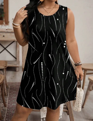 Rochie scurta SHEIN CURVE, negru