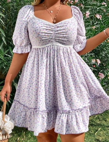 Rochie scurta SHEIN CURVE, lilac