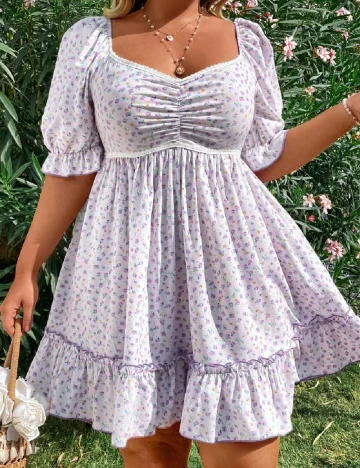 Rochie scurta SHEIN CURVE, lilac
