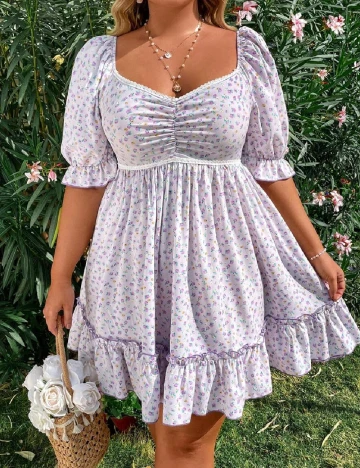 Rochie scurta SHEIN CURVE, lilac