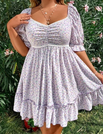 Rochie scurta SHEIN CURVE, lilac