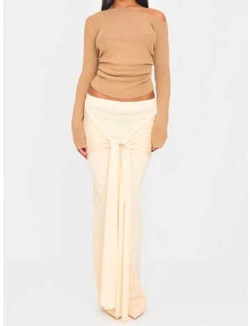 Fusta PRETTYLITTLETHING, crem