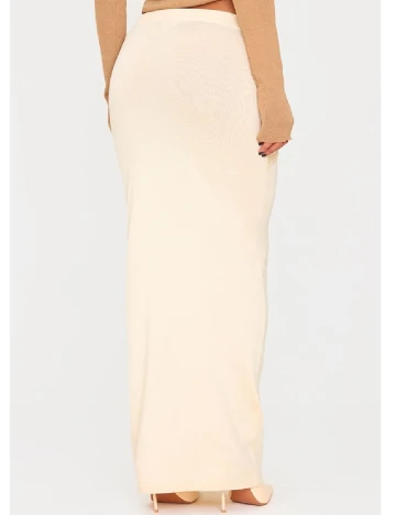 Fusta PRETTYLITTLETHING, crem