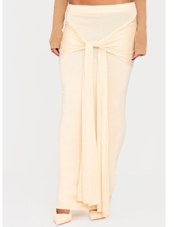 Fusta PRETTYLITTLETHING, crem
