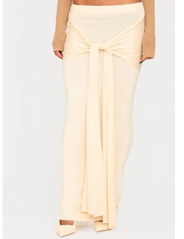 Fusta PRETTYLITTLETHING, crem