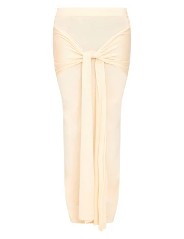Fusta PRETTYLITTLETHING, crem