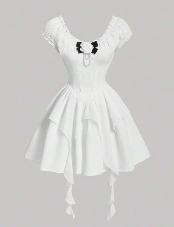 Rochie scurta SHEIN, alb