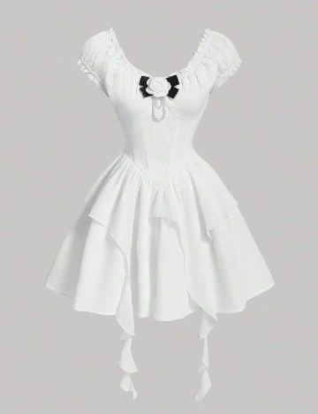 Rochie scurta SHEIN, alb