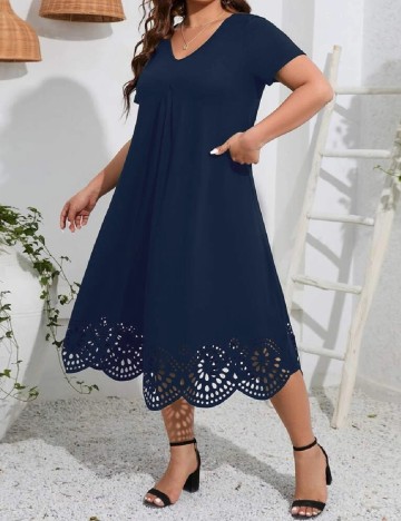 Rochie medie SHEIN CURVE, bleumarin