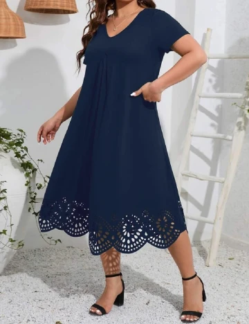 Rochie medie SHEIN CURVE, bleumarin