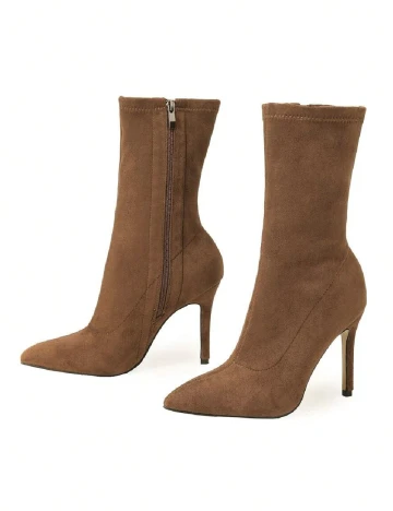 Botine SHEIN, maro