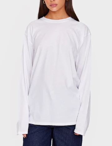 Bluza PRETTYLITTLETHING, alb