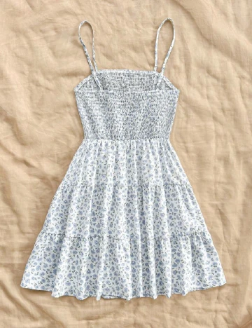 Rochie scurta SHEIN, alb floral