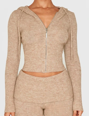 Hanorac PRETTYLITTLETHING, crem