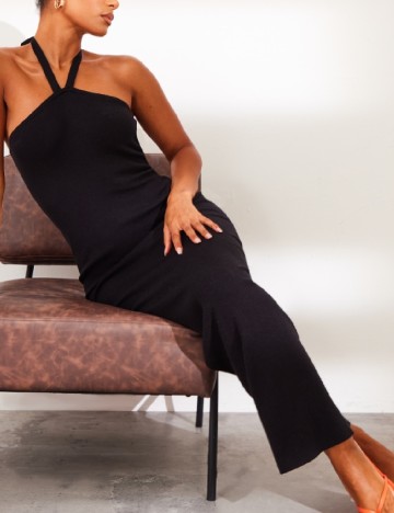 Rochie lunga PRETTYLITTLETHING, negru