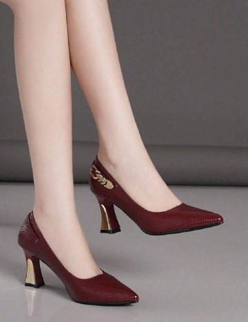Pantofi SHEIN, visiniu