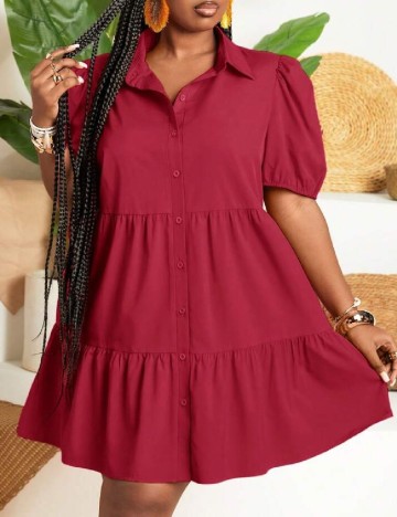 Rochie scurta SHEIN CURVE, rosu