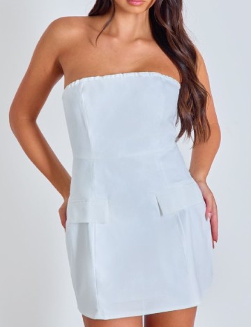 Rochie scurta PRETTYLITTLETHING, alb