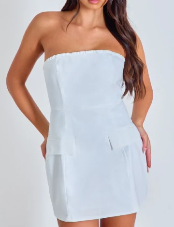 Rochie scurta PRETTYLITTLETHING, alb