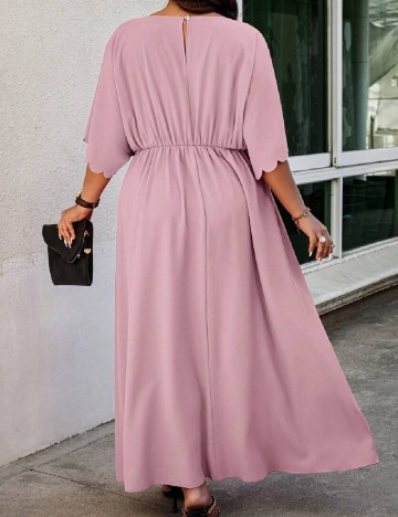 Rochie lunga SHEIN CURVE, roz pudra
