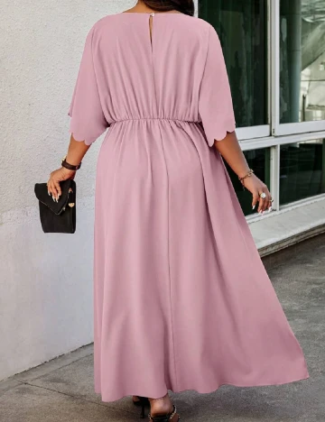 Rochie lunga SHEIN CURVE, roz pudra