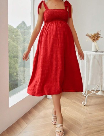 Rochie medie SHEIN Maternity, rosu