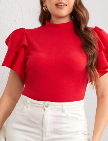 Bluza SHEIN CURVE, rosu Rosu