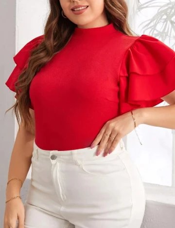 Bluza SHEIN CURVE, rosu Rosu
