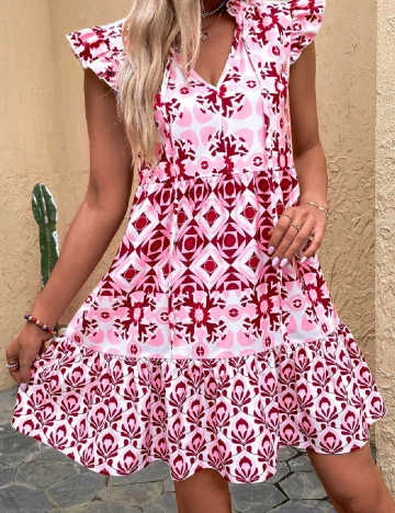 Rochie scurta SHEIN, roz