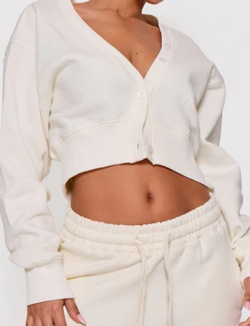 Cardigan PRETTYLITTLETHING, alb
