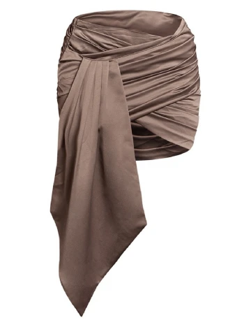 Fusta PRETTYLITTLETHING Plus Size, maro Maro