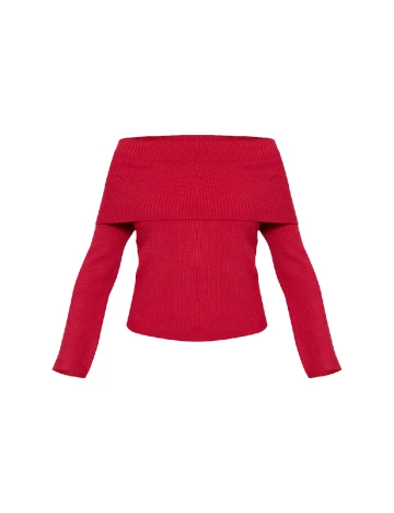 Pulover PRETTYLITTLETHING, rosu