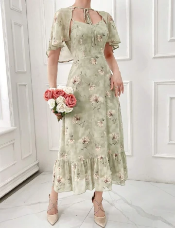Rochie medie SHEIN, verde