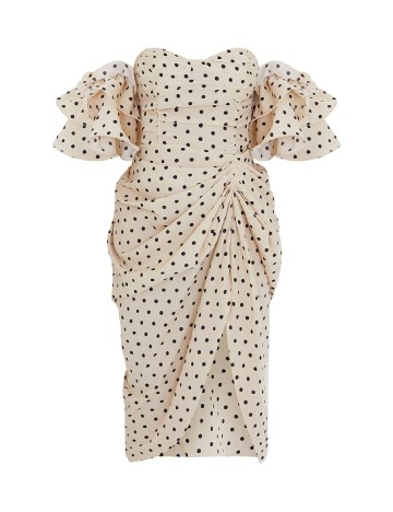 Rochie medie PRETTYLITTLETHING, crem