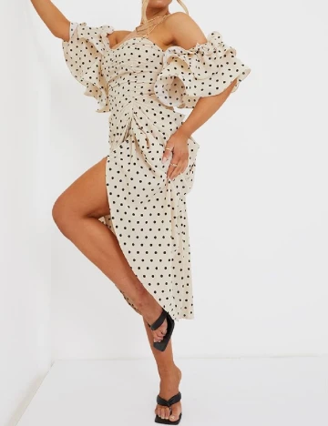 Rochie medie PRETTYLITTLETHING, crem