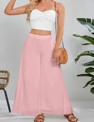 Pantaloni SHEIN, roz